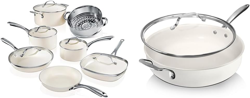 12 Pc Non Stick Ceramic Pots and Pans Set I52071