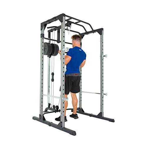 Power Cage with LAT Pull-Down Attachment and Adjustable Leg Hold-Down C293414