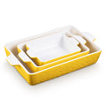 Ceramic Rectangular Baking Dish Set of 3 S2664
