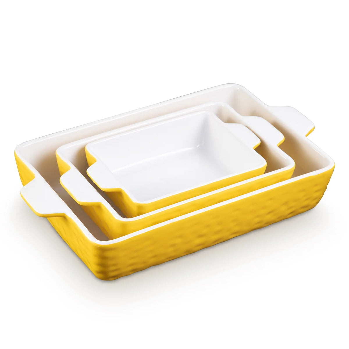 Ceramic Rectangular Baking Dish Set of 3 S2664