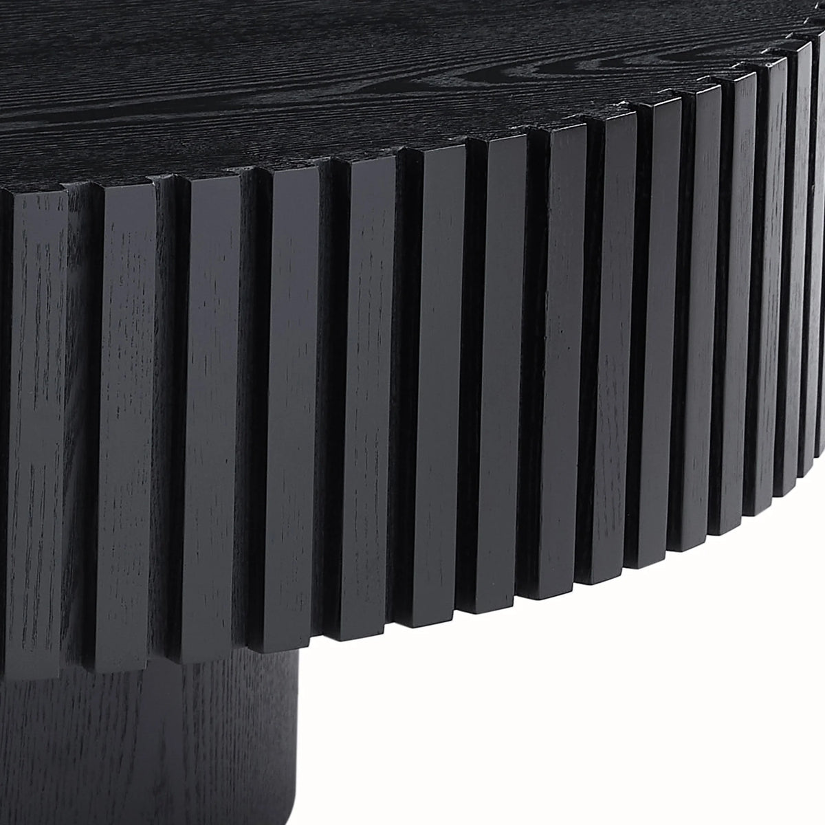 Black MDF Round Coffee Table Q210344