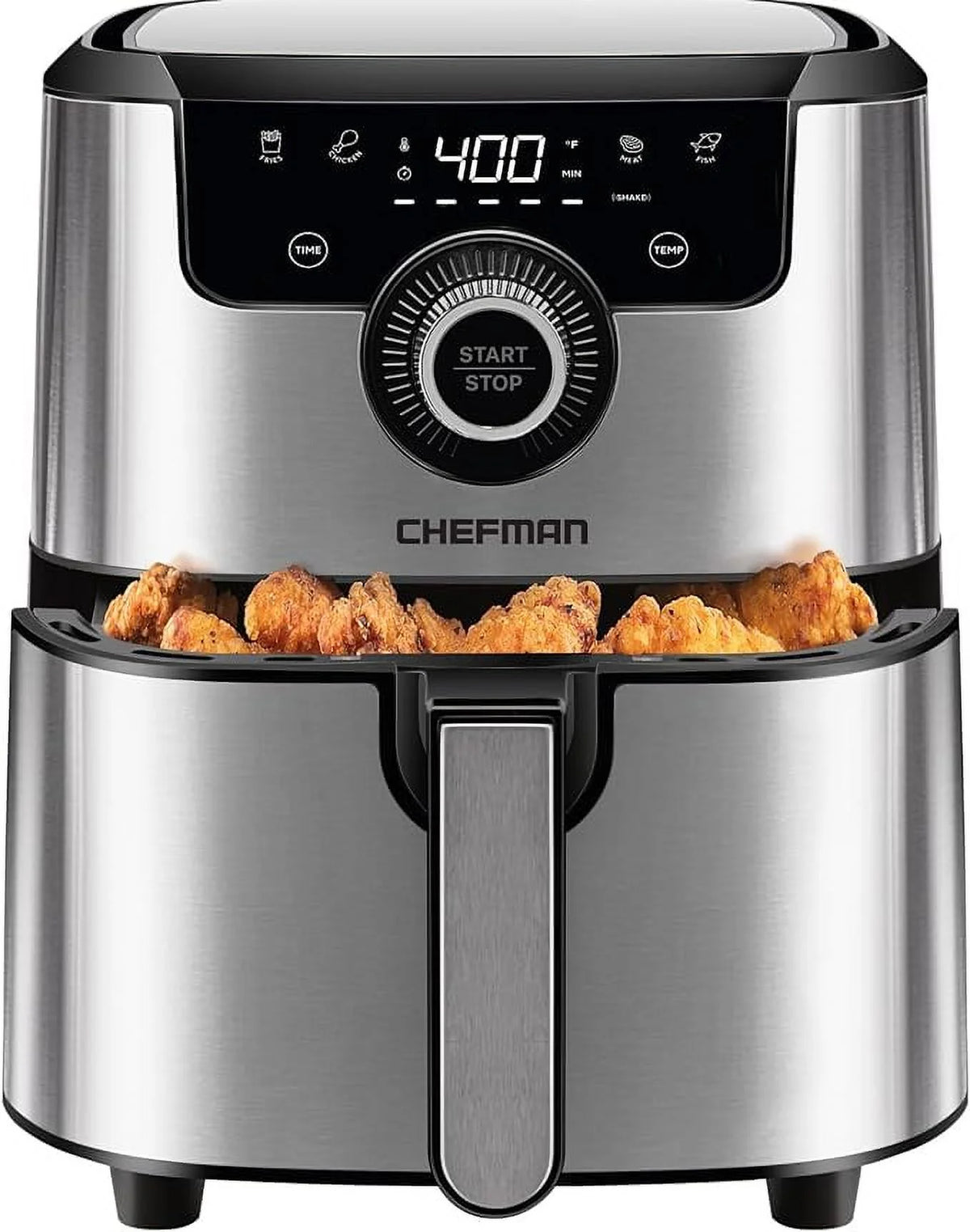 Air Fryer 4.5 Qt Dual Control Temperature Silver F410