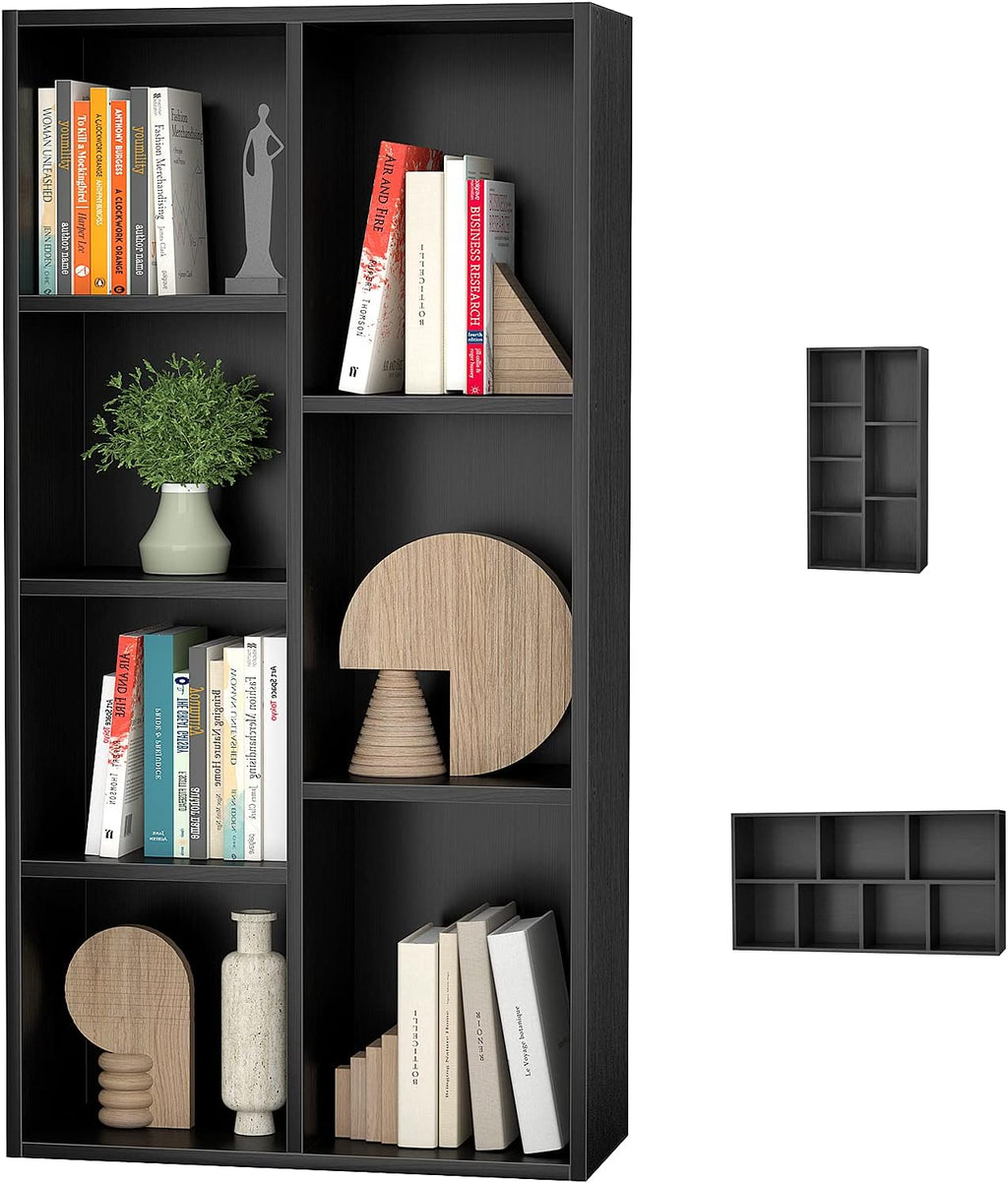 White 7-Cube Bookcase Storage Shelves B9228
