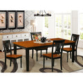 Black 5 Piece Wood Dining Table and Chairs Set C457