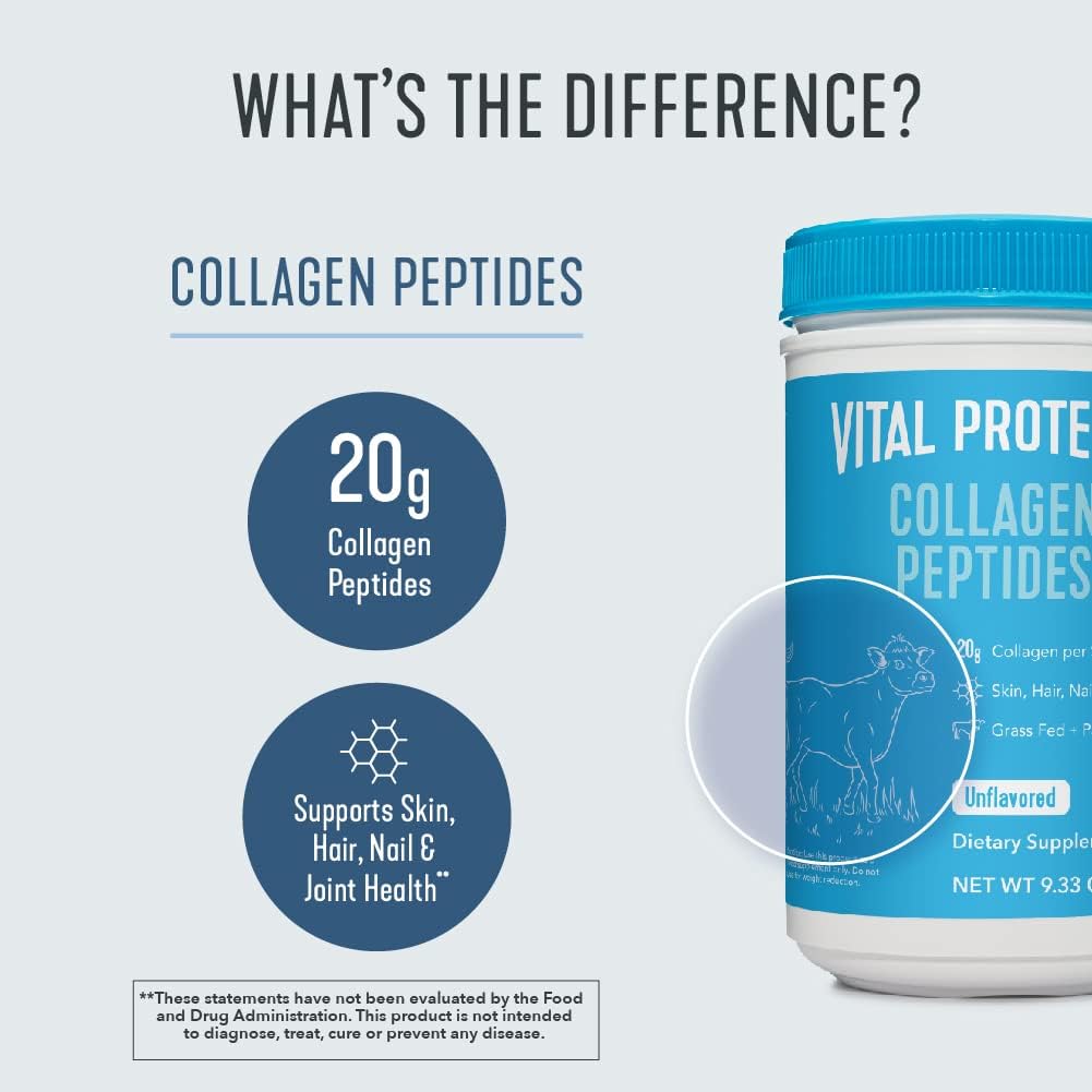 Unflavored Collagen Peptides Powder 9.33 OZ A37389