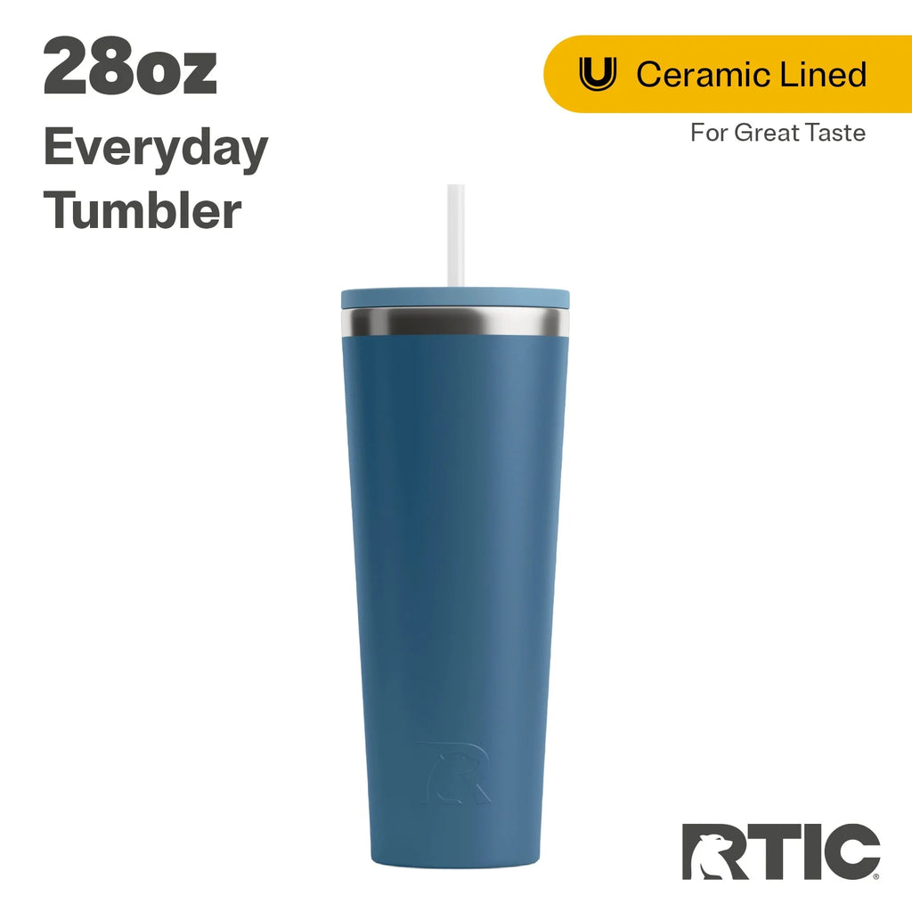 28 oz Ceramic Lined Tumbler with Straw Lid T950962