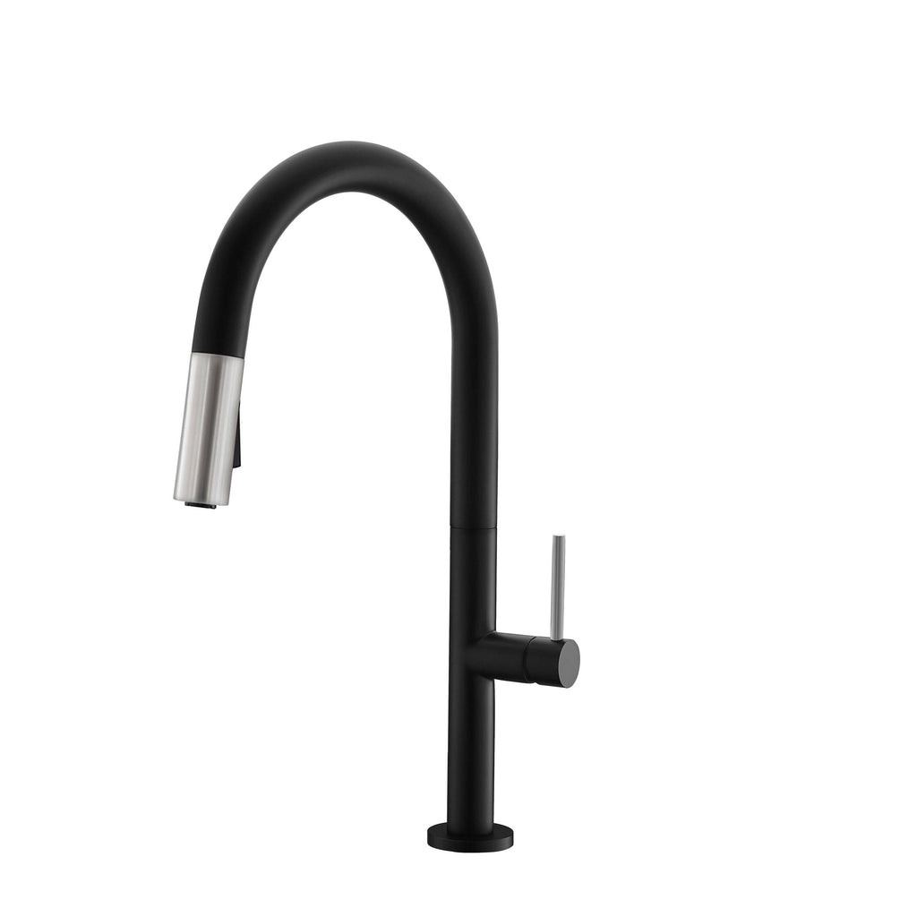 Brushed Nickel Pull Down Single Handle Kitchen Faucet N415