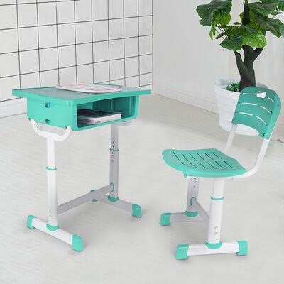 Height Adjustable Kids Desk and Chair Set with Storage Drawer L606