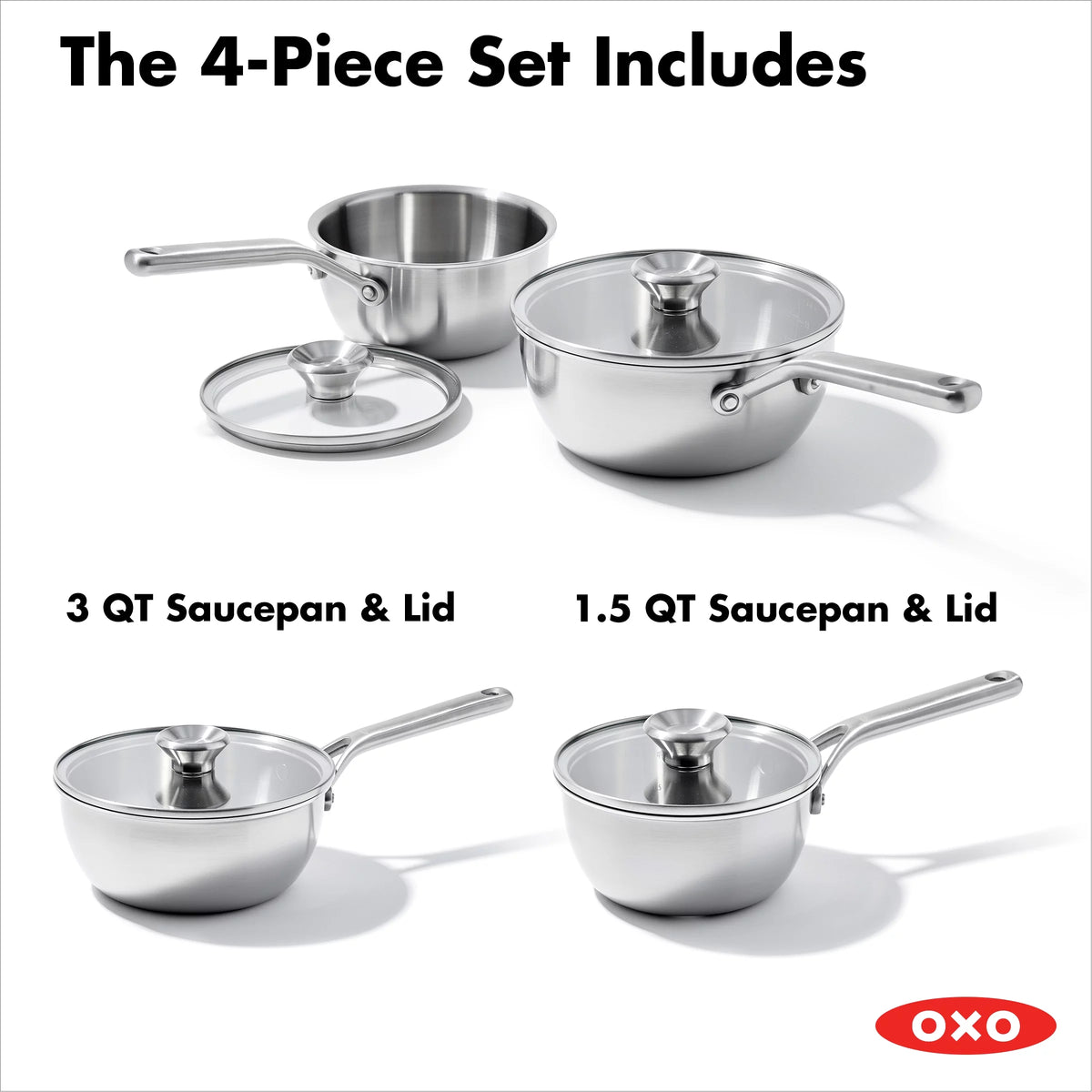 Tri-Ply Stainless Steel Chef's Pan Set V793
