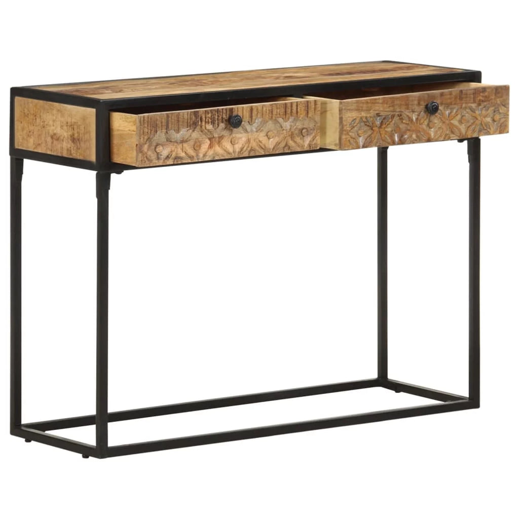 39.4"x13.8"x29.5" Solid Mango Wood Console Table X7278