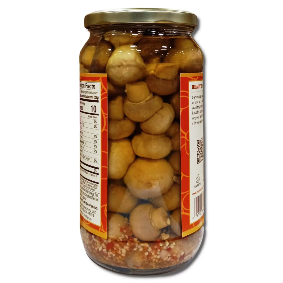 32 Ounce Garlic Marinated Mushrooms Pack of 2 M586