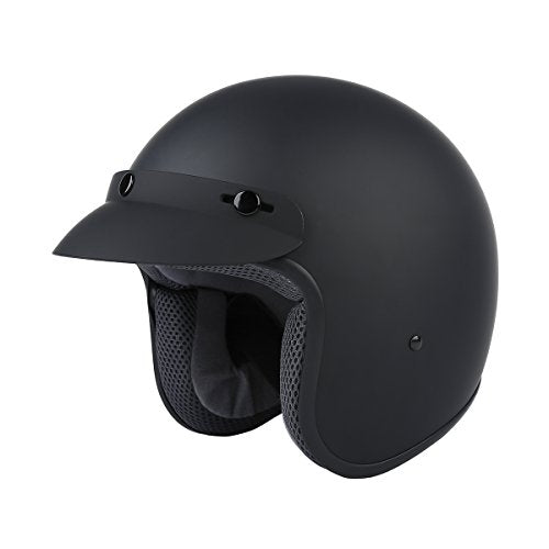 Matte Black Open Face Motorcycle Helmet I5058