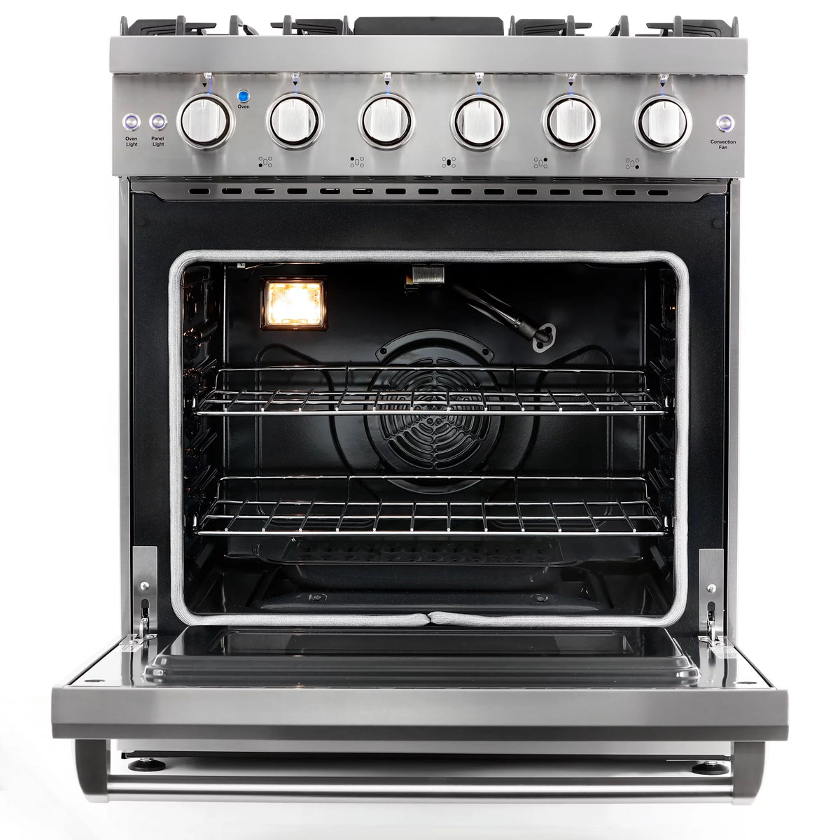 2 Piece Kitchen Appliance Packages with Gas Range & French Door Refrigerator E962