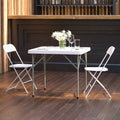 Square White Plastic Folding Table N856