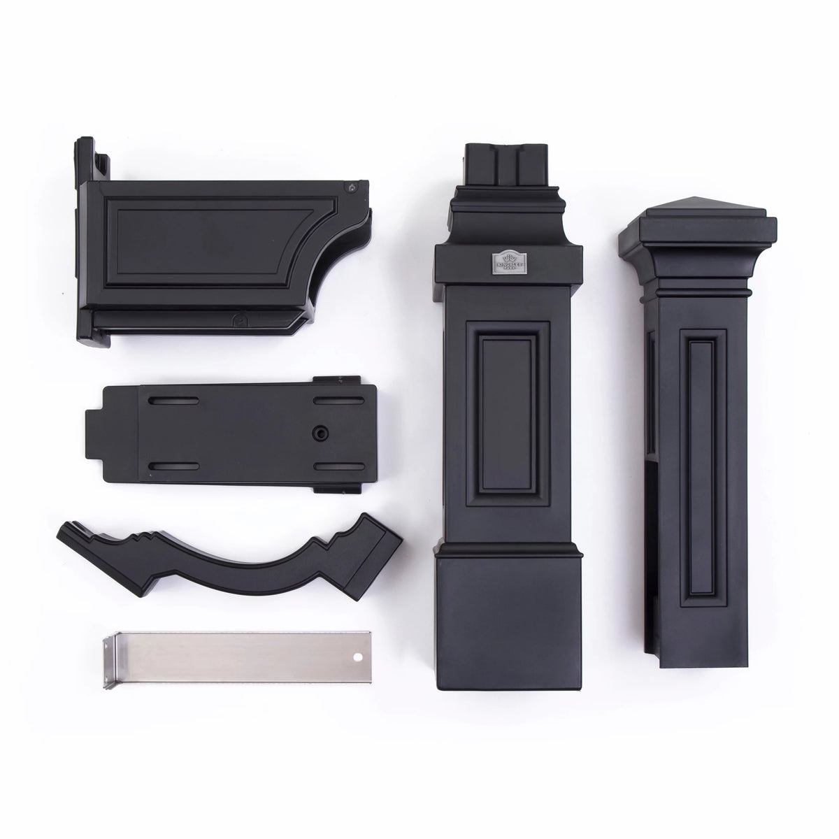 Onyx Black Plastic Mailbox Post Kit F10458