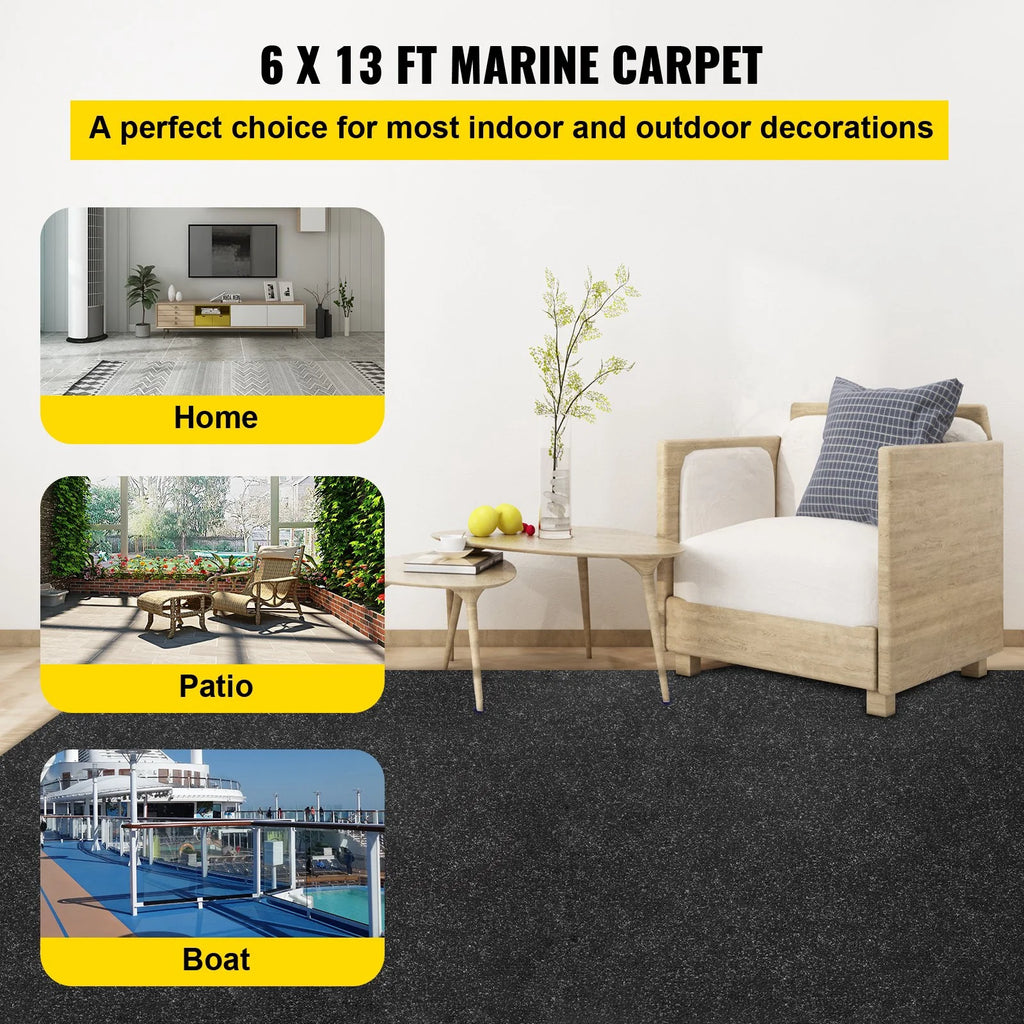 6 ft x 13.1 ft Marine Grade Waterproof Cuttable Carpet I841