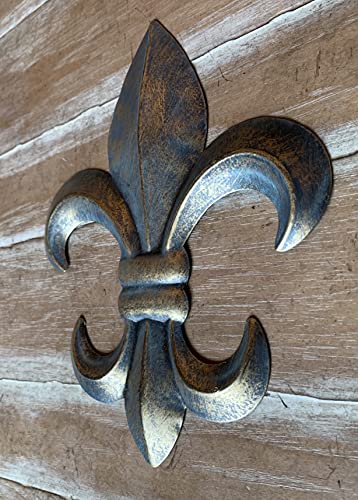 10" Metal Fleur De Lis Wall Plaque (Black) B49329