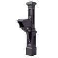 Onyx Black Plastic Mailbox Post Kit F10458