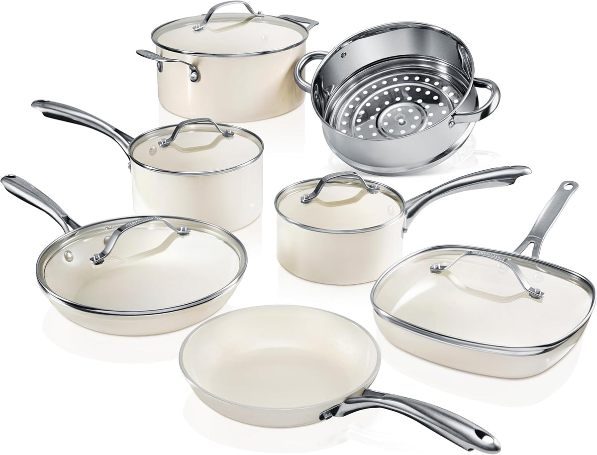 12 Pc Non Stick Ceramic Pots and Pans Set I52071