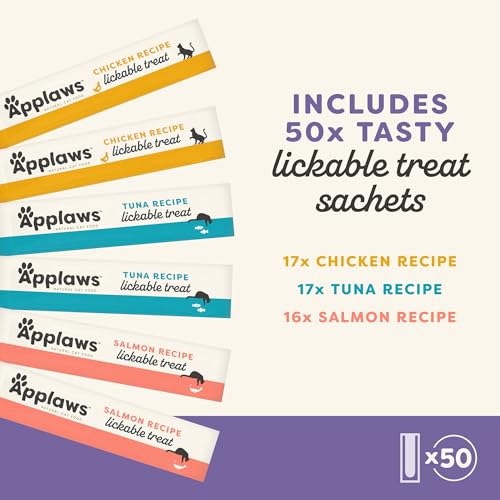Grain-Free Chicken Tuna Salmon Cat Treats 50 x 0.5oz L766519