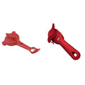 5-in-1 Multi-Purpose Strain-Free Opener for Jars, Bottles and Ring-Pull Cans, Red M6639