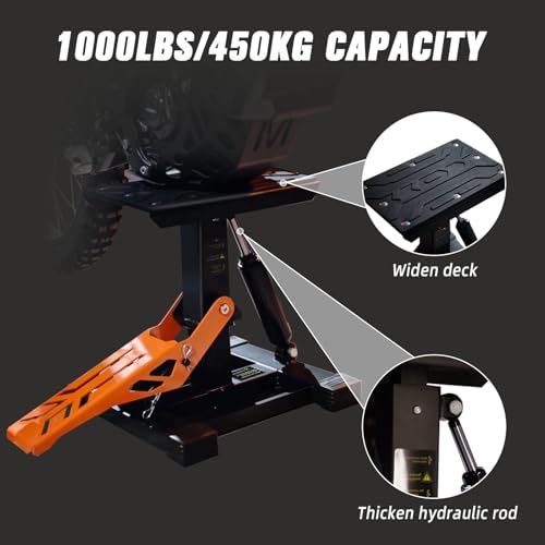 Motorcycle Lift Stand 1000Lbs Hydraulic Adjustable Height U943121