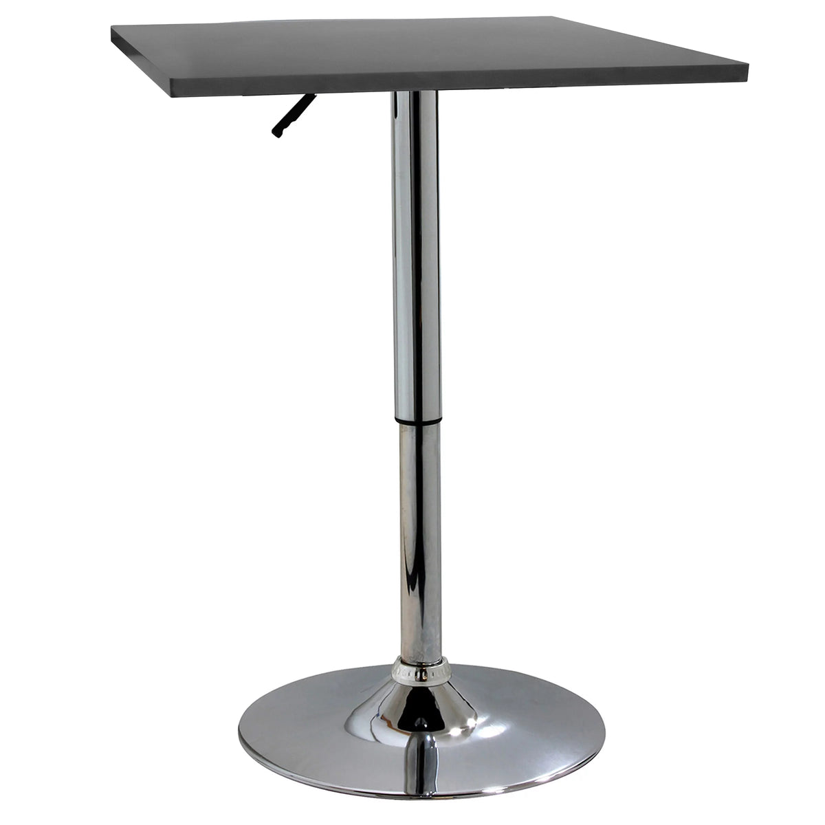 Adjustable Bar Height Table with Black Finish Wood Top O768