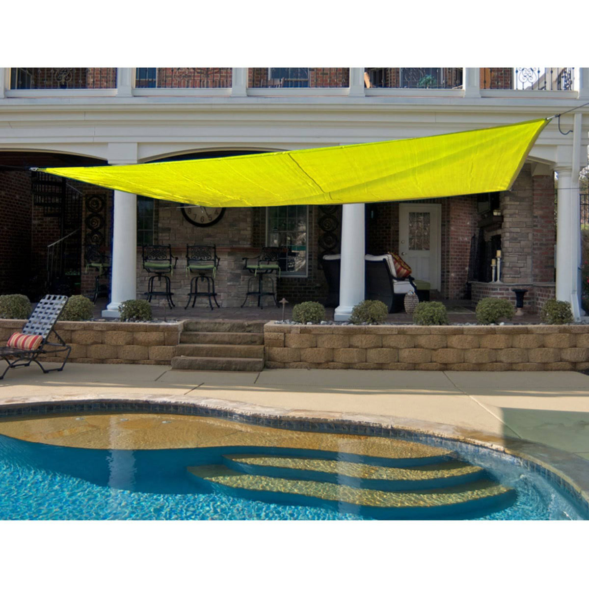 Yellow 10 ft Triangle Sun Shade Sail T419748