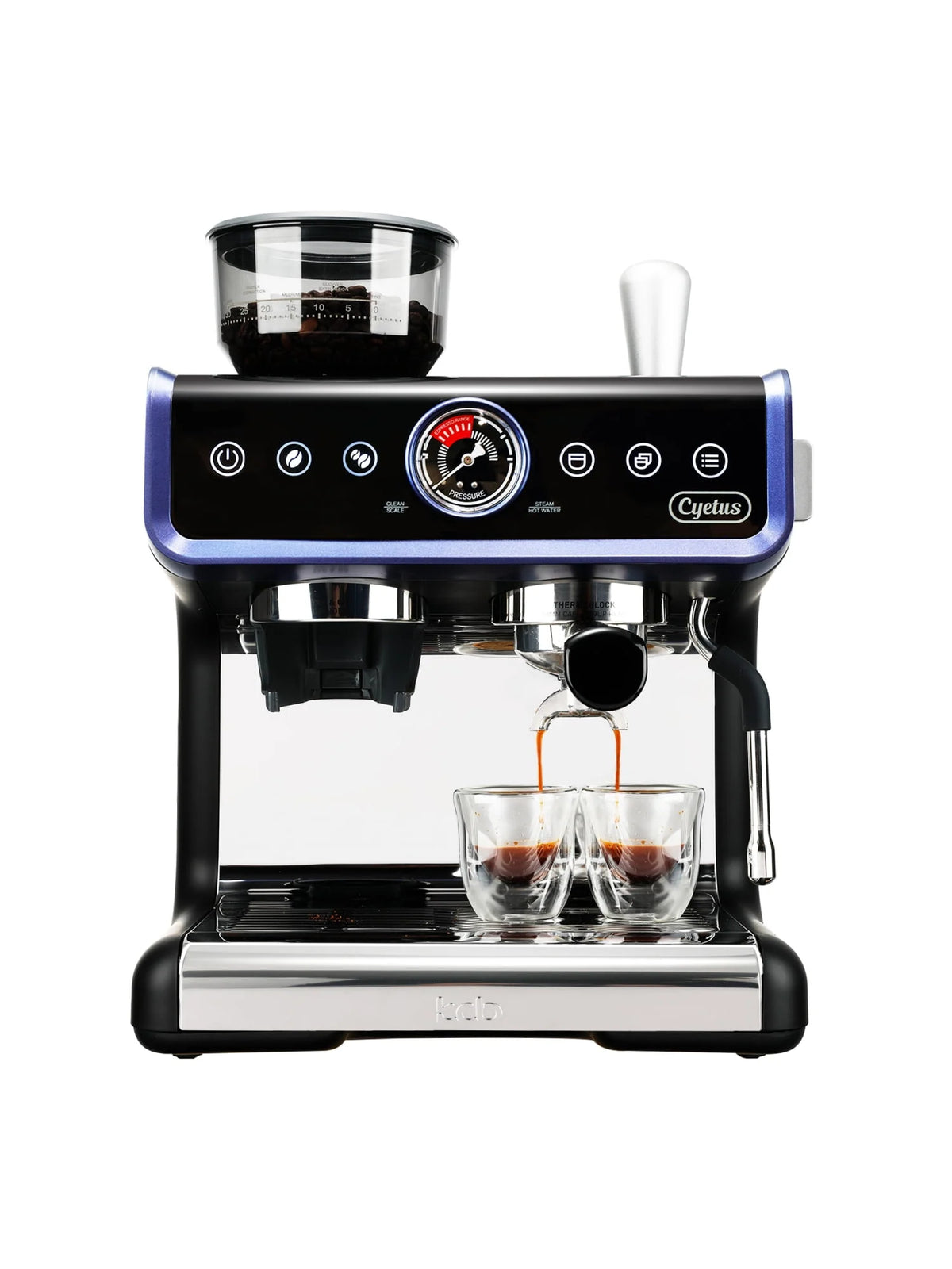 All in One Espresso Machine with Coffee Grinder and Milk Steam Wand O21796