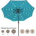 Turquoise Patio Solar Umbrella with Tilt and Crank S308786