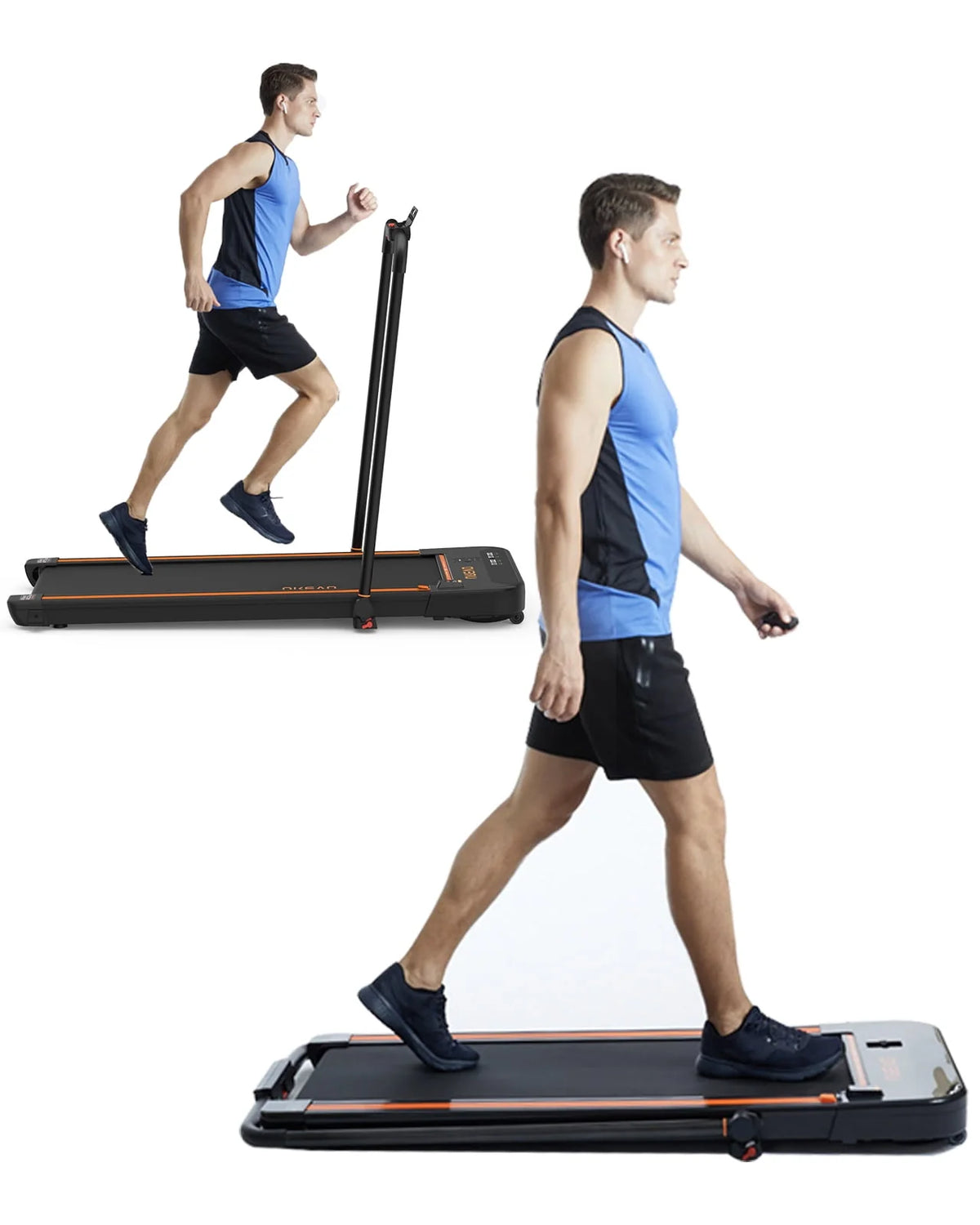 2 in 1 Under Desks Treadmill 2.5HP Folding Treadmill with Remote Control 265lb I698