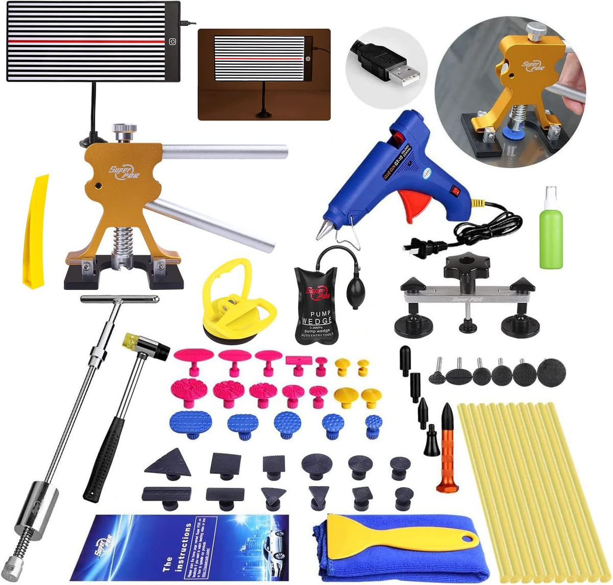68 Pcs Paintless Dent Removal Tools Kit F355745