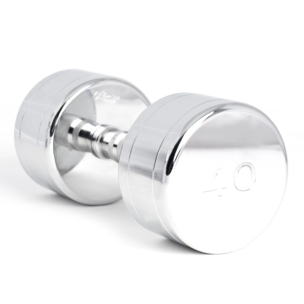 Chrome Dumbbell with Contoured Handle, 40 lbs T1426