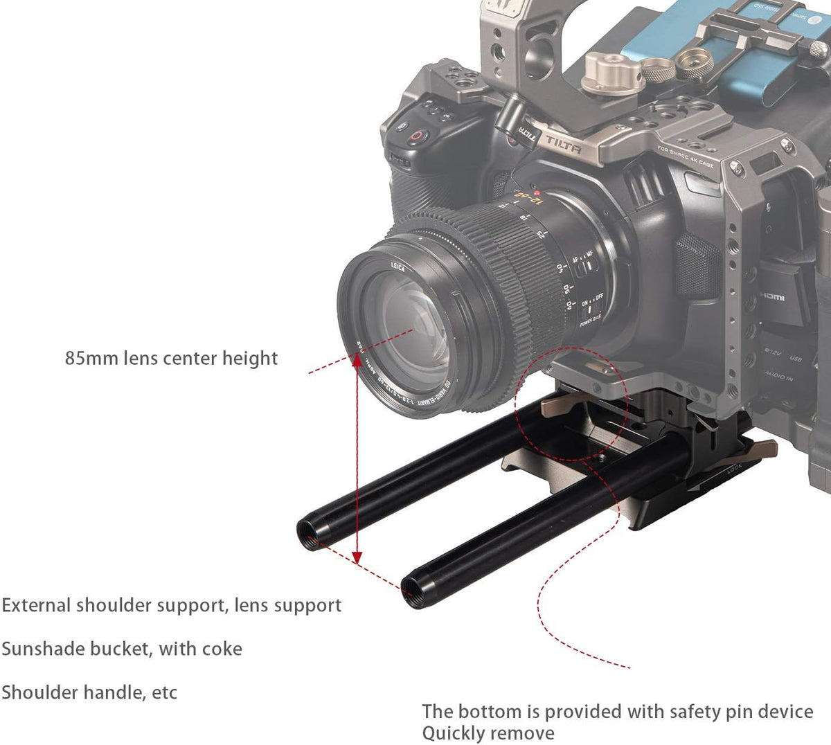 15mm LWS Baseplate for BMPCC 4K Cage N417