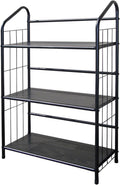 Black Metal Book Shelf Bookcase Q104431