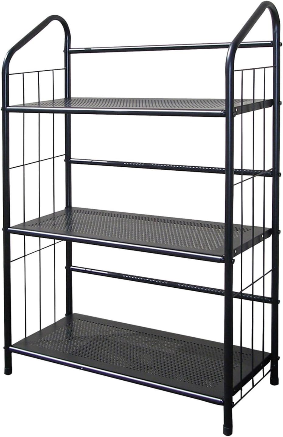 Black Metal Book Shelf Bookcase Q104431