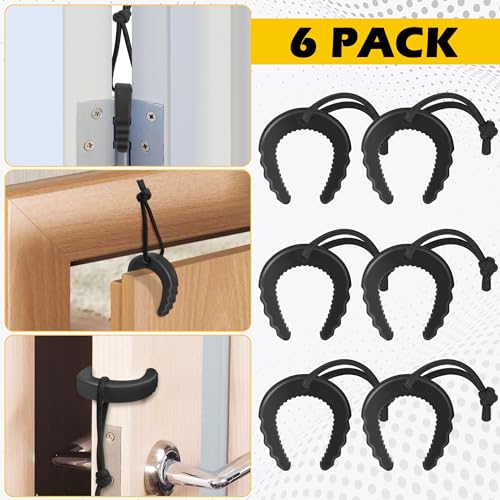 Black Door Stops Wedge 6 Pack F8080