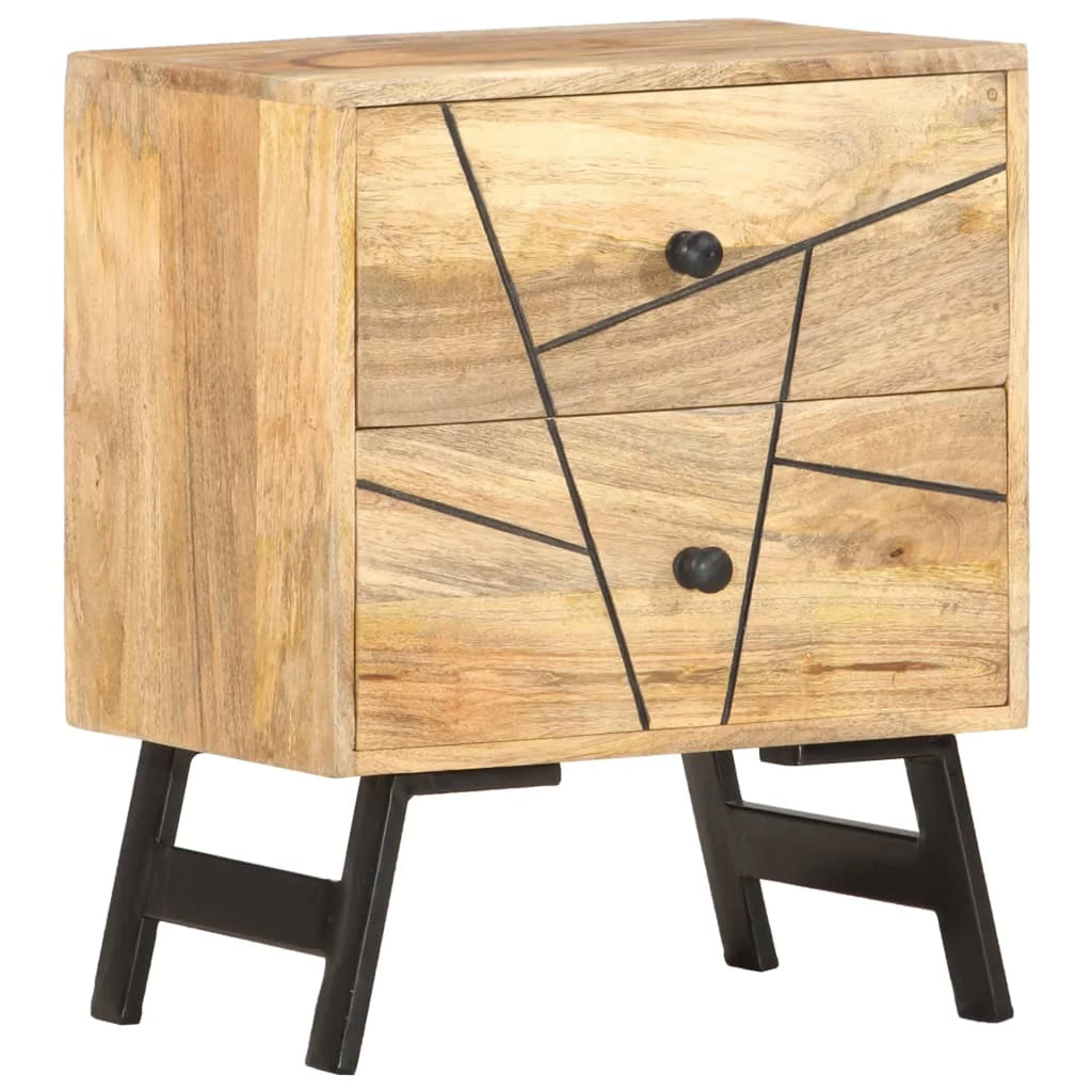 Solid Mango Wood Bedside Cabinet H9930