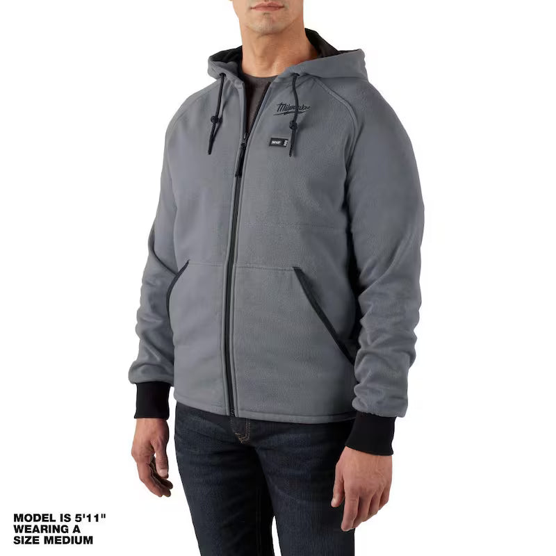 12-Volt Cordless Gray Heated Jacket Hoodie Kit D332894