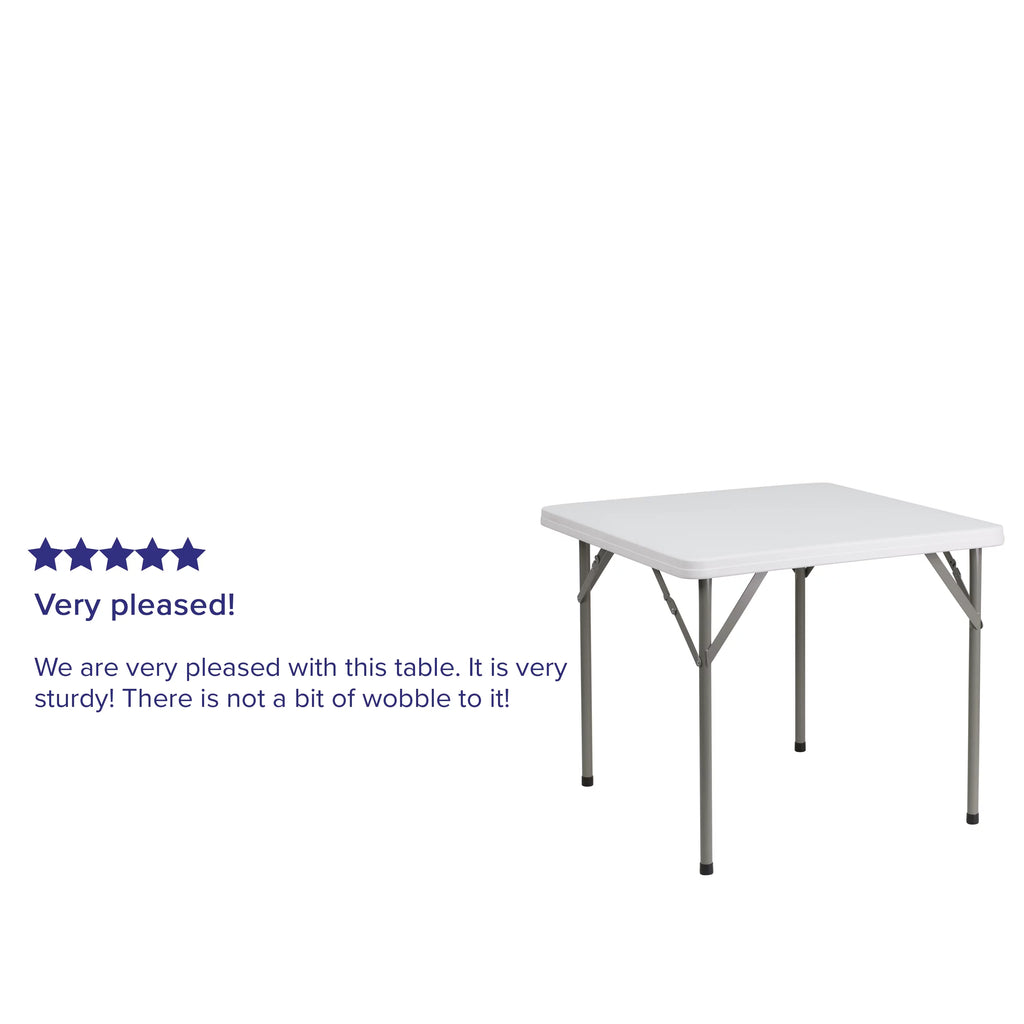 Square White Plastic Folding Table N856