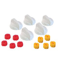 White 5pc Range Knob Set F9012