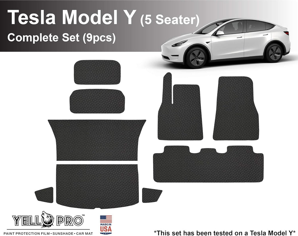 Black Rubber Trunk Mats for Tesla Model Y R519295