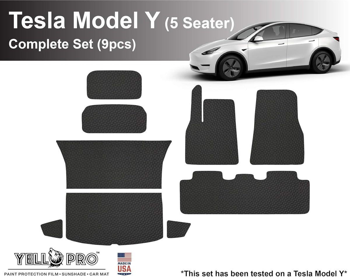 Black Rubber Trunk Mats for Tesla Model Y R519295