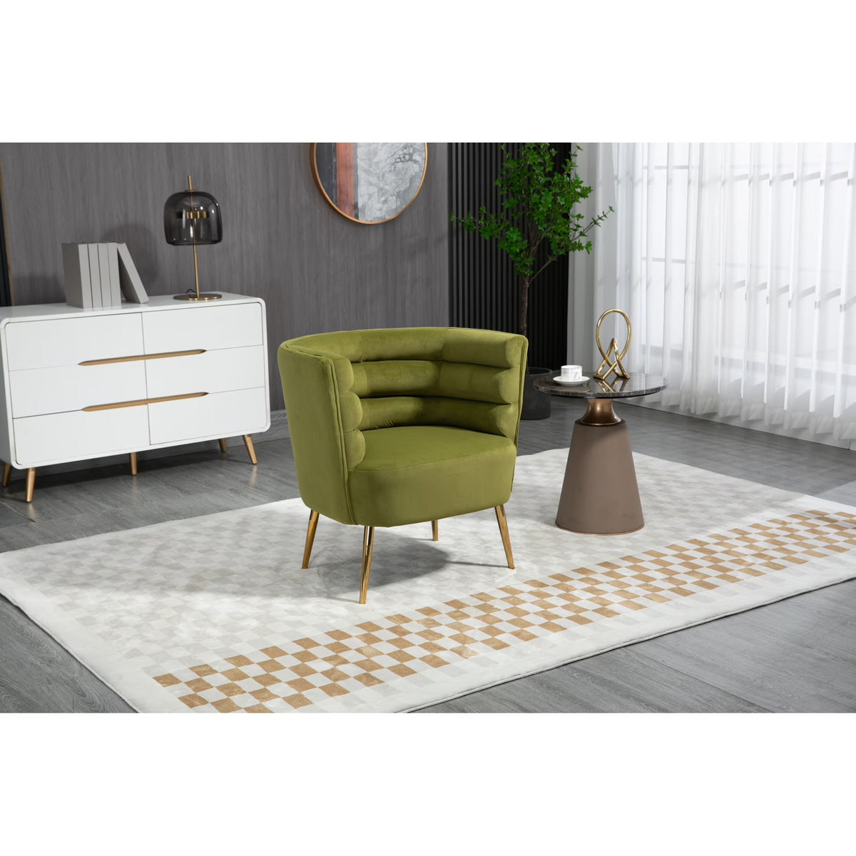 Accent Chair with Golden feet S9485