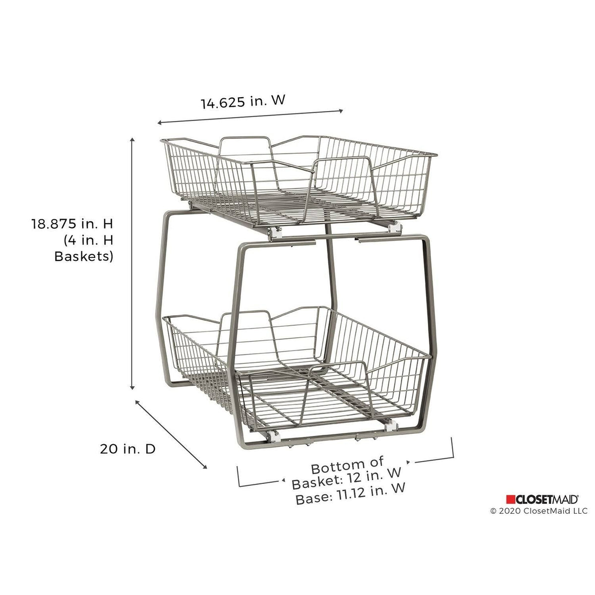 2 Tier 11-inch Wide Cabinet Organizer F39489