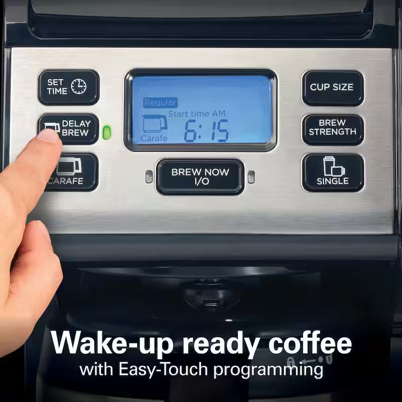 12-Cup Black and Stainless Steel Coffee Maker with Thermal Carafe C980