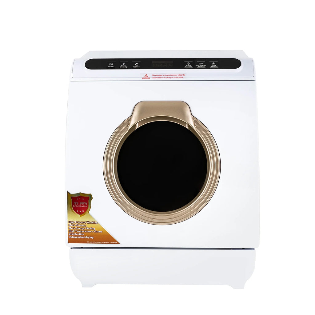 900W White Compact Countertop Dishwasher Z596