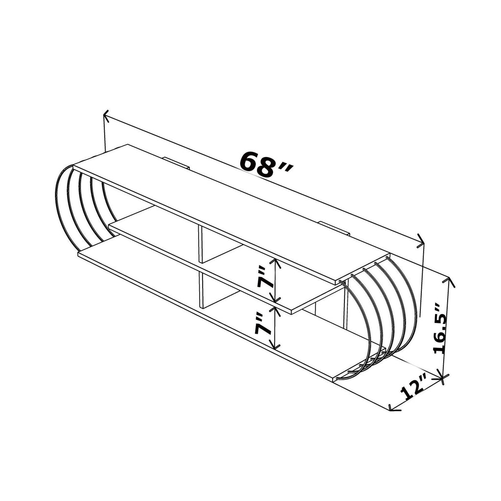 White-Chrome TV Unit M813595