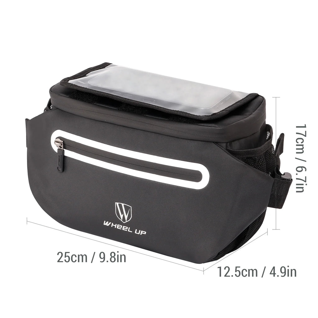 Large Front Storage Bike Handlebar Bag with Touchscreen Phone Holder X1138