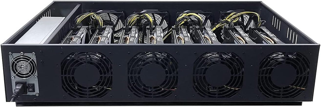 Mining Rig Frame 8 GPU 70mm Slots with 8 Fans L941